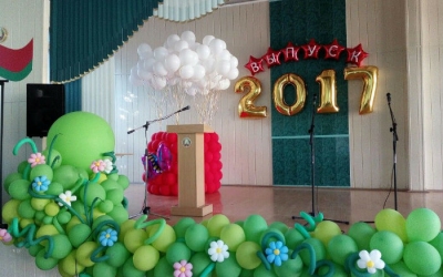 Оформление сцены шарами