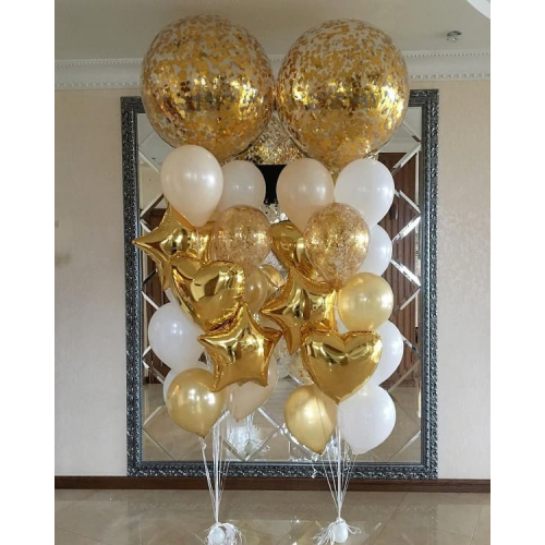 Гелиевые шары фонтан на свадьбу