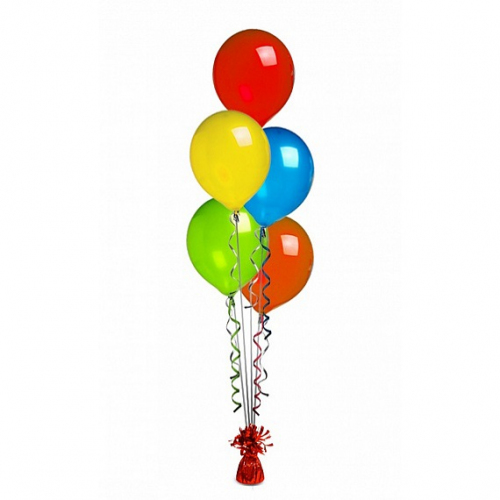 Фонтан из 5 гелиевых шаров