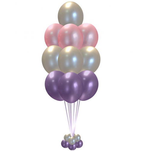 Фонтан из 10 шаров с гелием