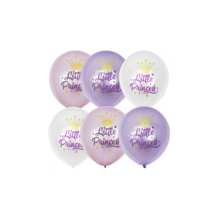 Шары M 12'/30см ассорти рис Little Princess 25шт