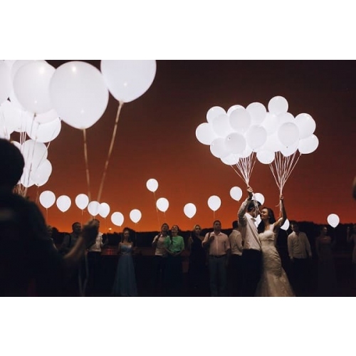 Светящиеся гелиевые шары на свадьбу
